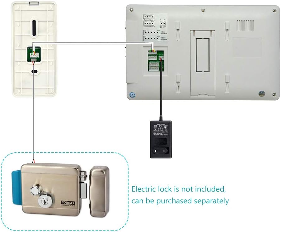 7 Inches Aluminum Alloy Panel Wired Video Door Phone Kits R309