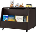 Dark Brown Toy Chest with Flip Top Lid K872