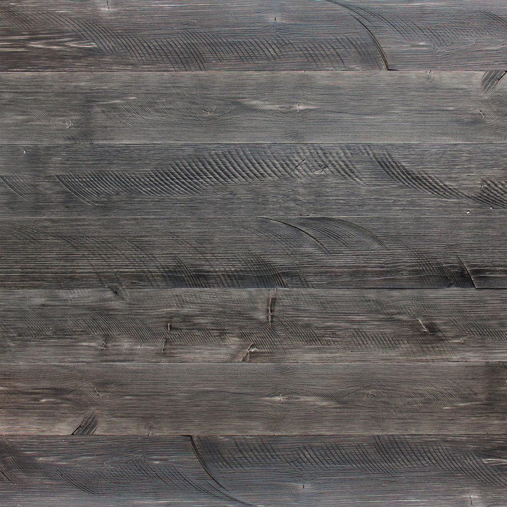 Self-Adhesive Distressed Real Wood Plank Dark Grey A343717