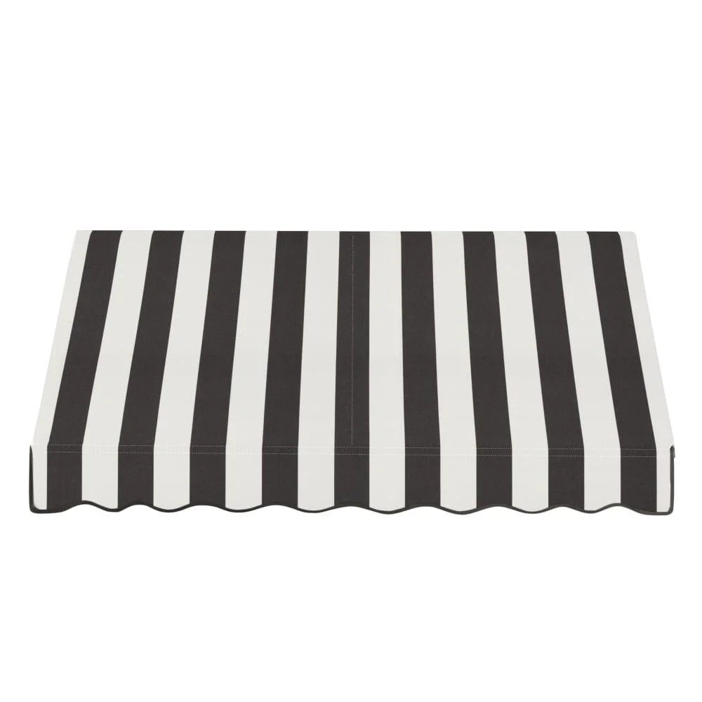 Black/White Stripe Acrylic Fixed Awning Q94956