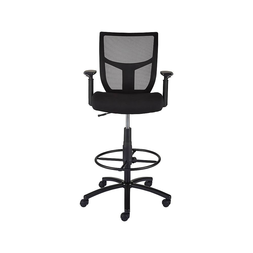 Black Mesh and Fabric Stool U1143