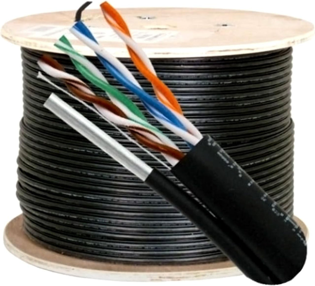 1000ft Black Shielded Bulk Ethernet Cable Z81122