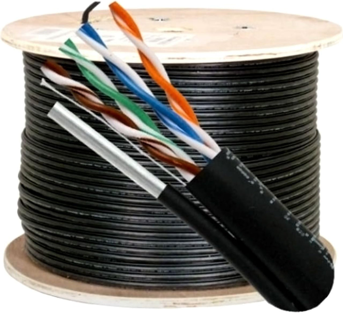 1000ft Black Shielded Bulk Ethernet Cable Z81122