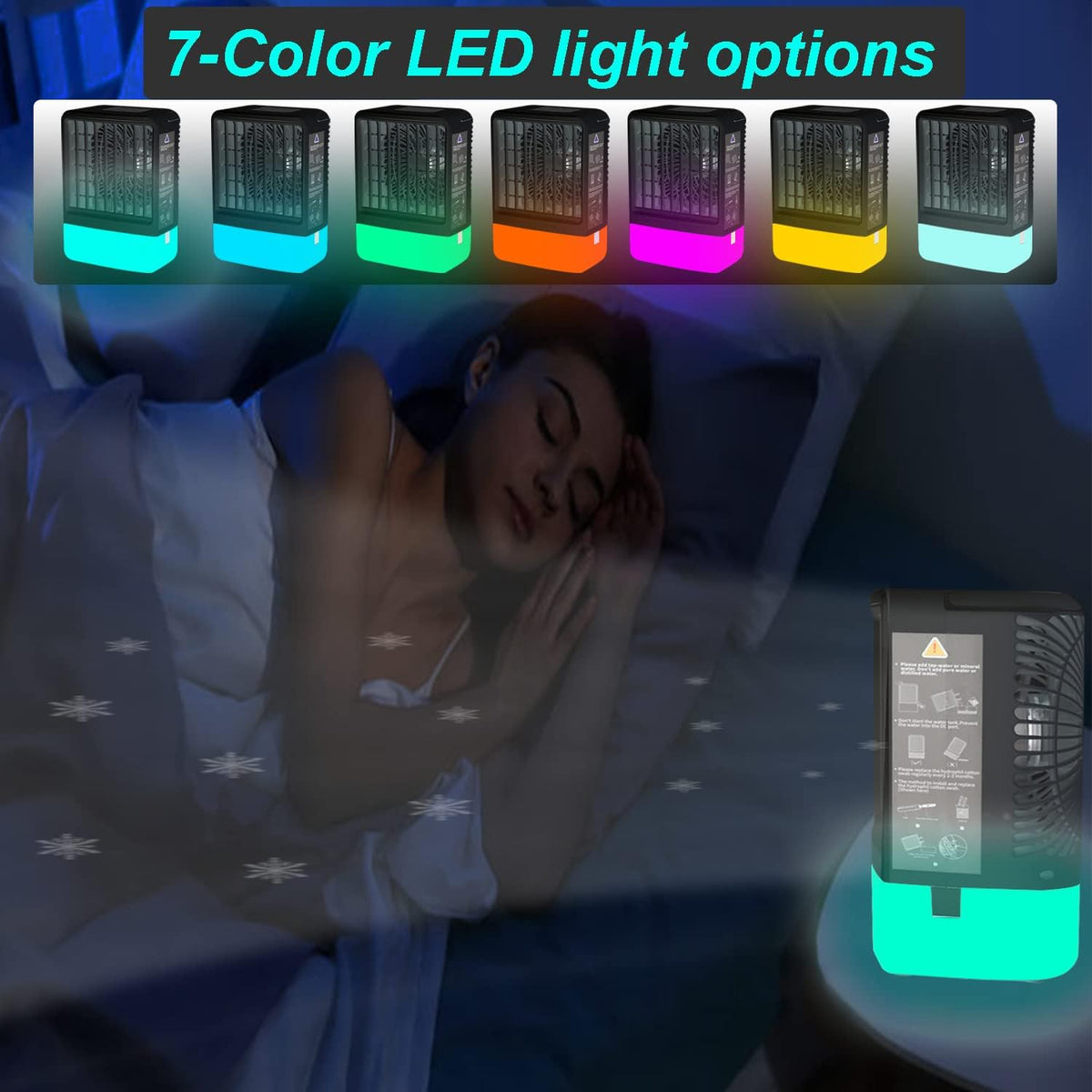 Portable Air Cooler Fan with 4000mAh Battery and Remote O5460