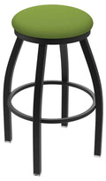 25-inch Swivel Counter Stool with Black Wrinkle Finish and Kiwi Green Seat E185037