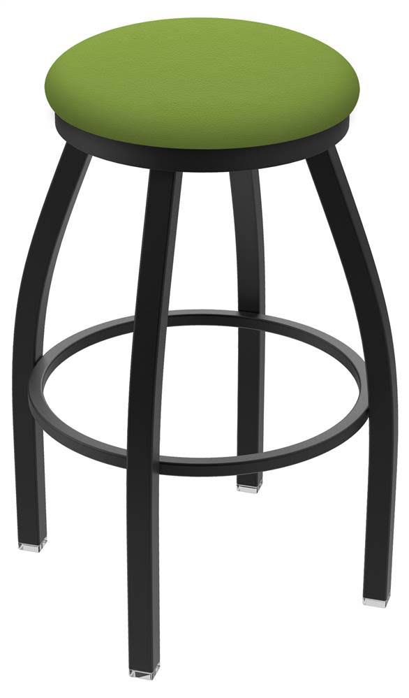 25-inch Swivel Counter Stool with Black Wrinkle Finish and Kiwi Green Seat E185037