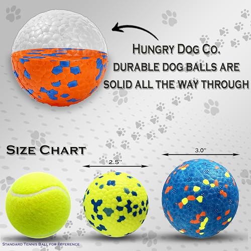 1 Blue w/White 2.5" Dog Ball H9609