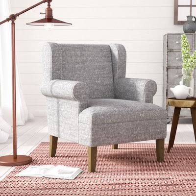 Wingback Chair Gray Washed Marbled Gray G16202