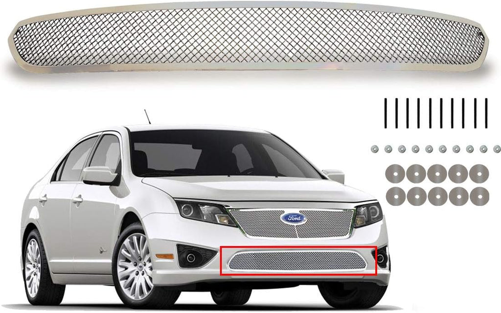 Stainless Steel Mesh Front Bumper Grille for 2010 2011 Ford Fusion C70591
