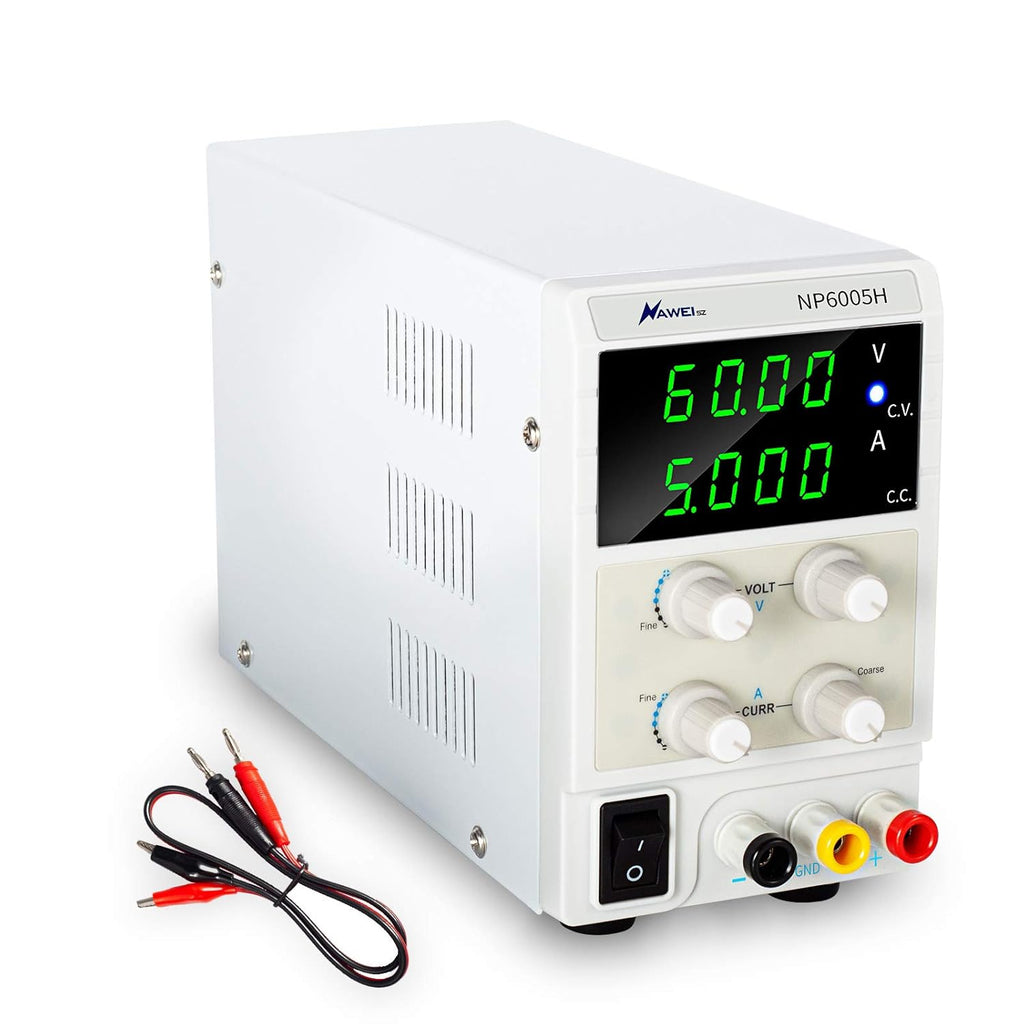 DC Power Supply Variable 30V 5A Precision Adjustable 4-Digital LED Display with Alligator Leads Pack of 2 Z124442