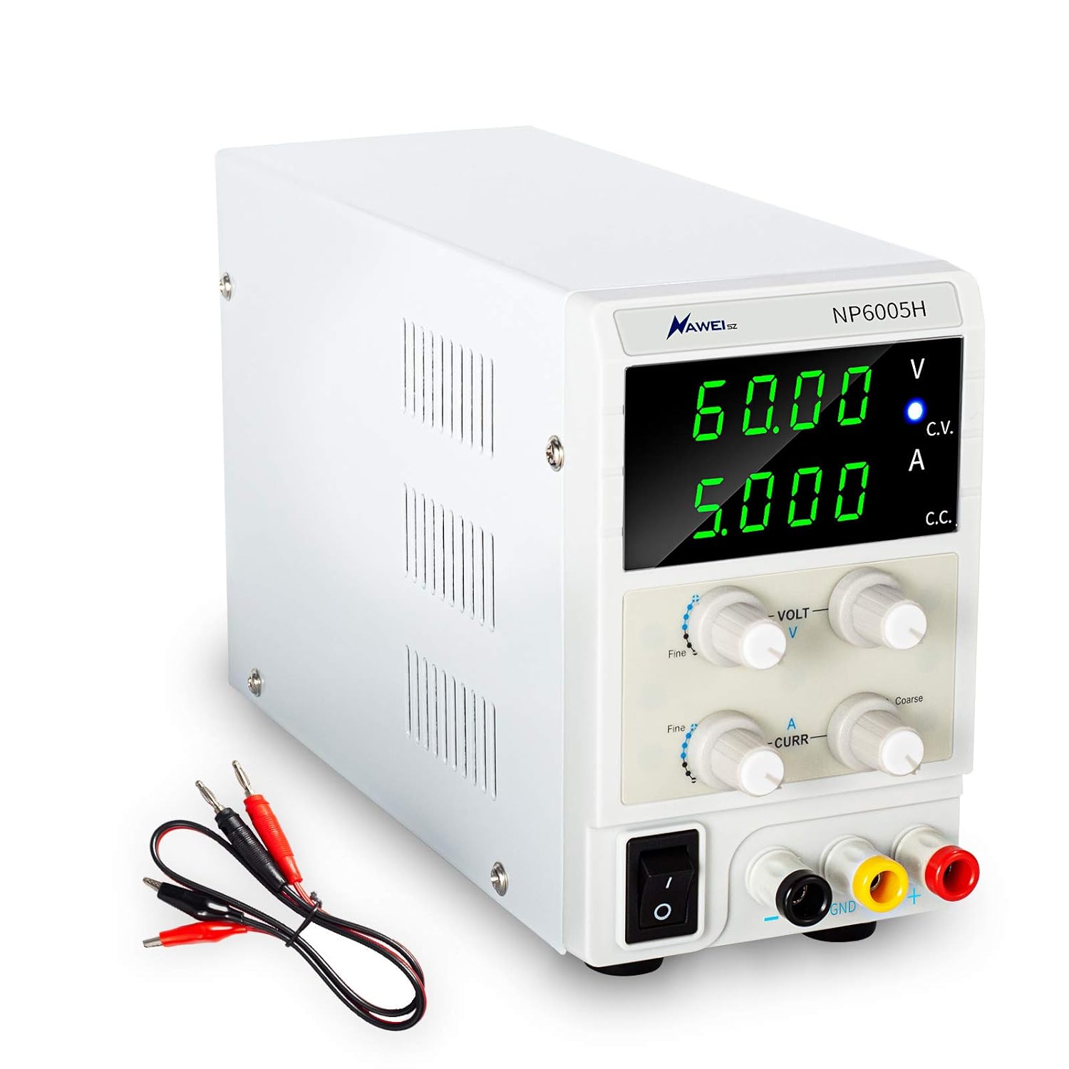 DC Power Supply Variable 30V 5A Precision Adjustable 4-Digital LED Display with Alligator Leads Pack of 2 Z124442