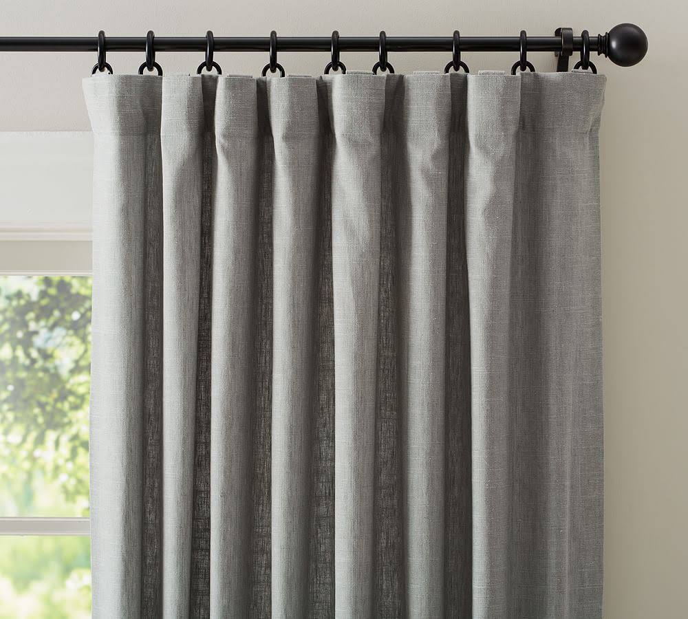 Linen Poletop Blackout Drape, 100 x 108 J683