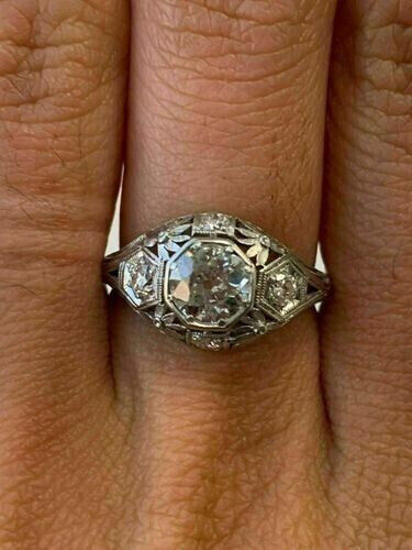 14K White Gold Diamond Ring K742712