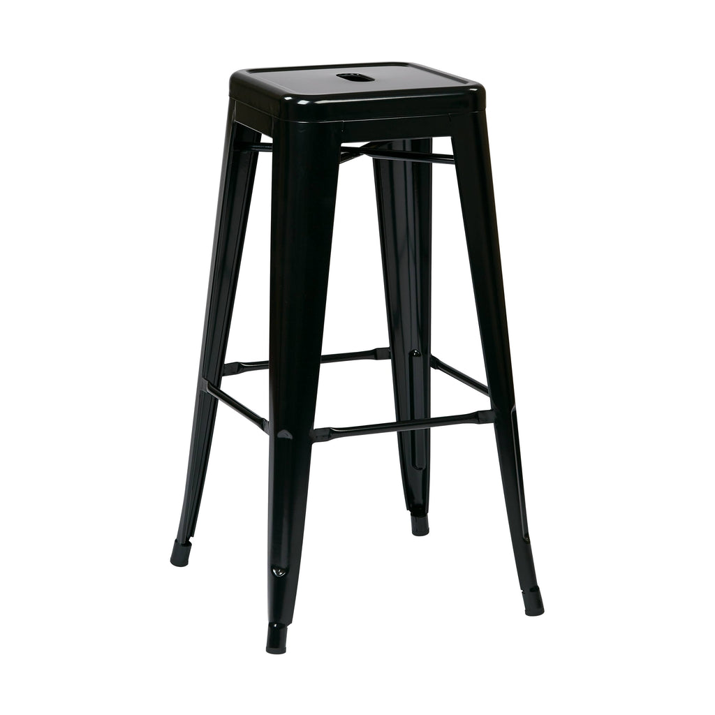 Green Steel Backless Barstool (4-Pack) E700