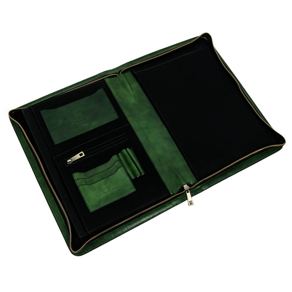 Green Leather Portfolio Document Folder B250