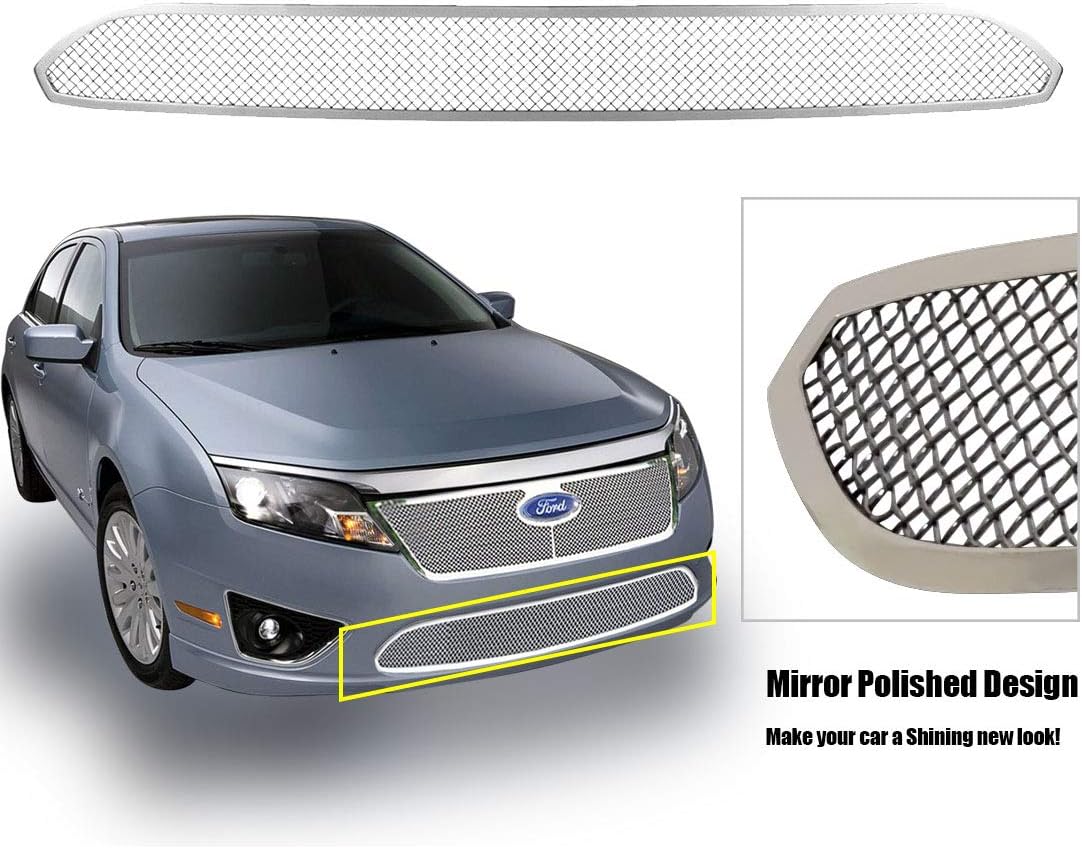 Stainless Steel Mesh Front Bumper Grille for 2010 2011 Ford Fusion C70591