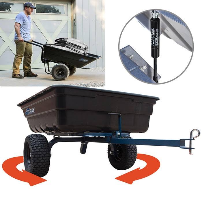 Hydraulic-Assisted 12 Cubic Foot Poly Dump Cart K556