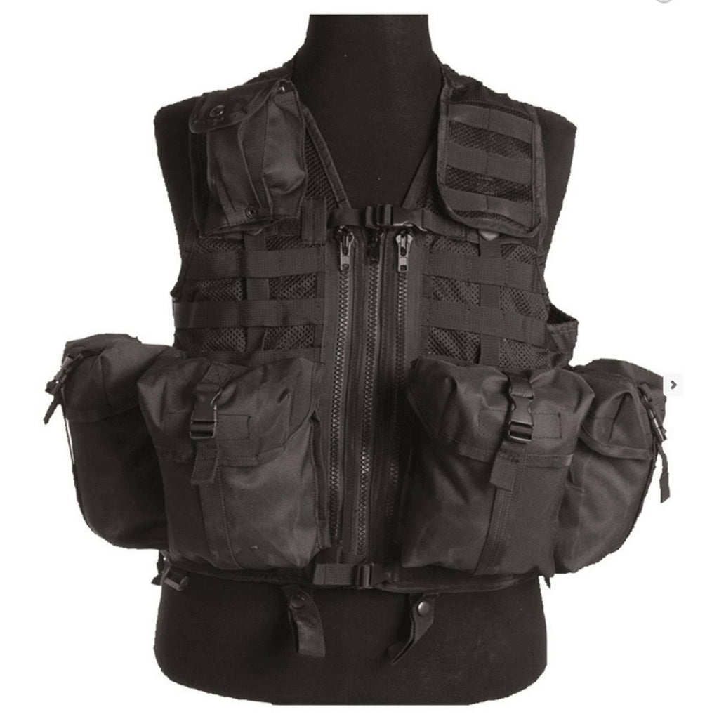 Black 8 Pouch Molle Tactical Vest P255011