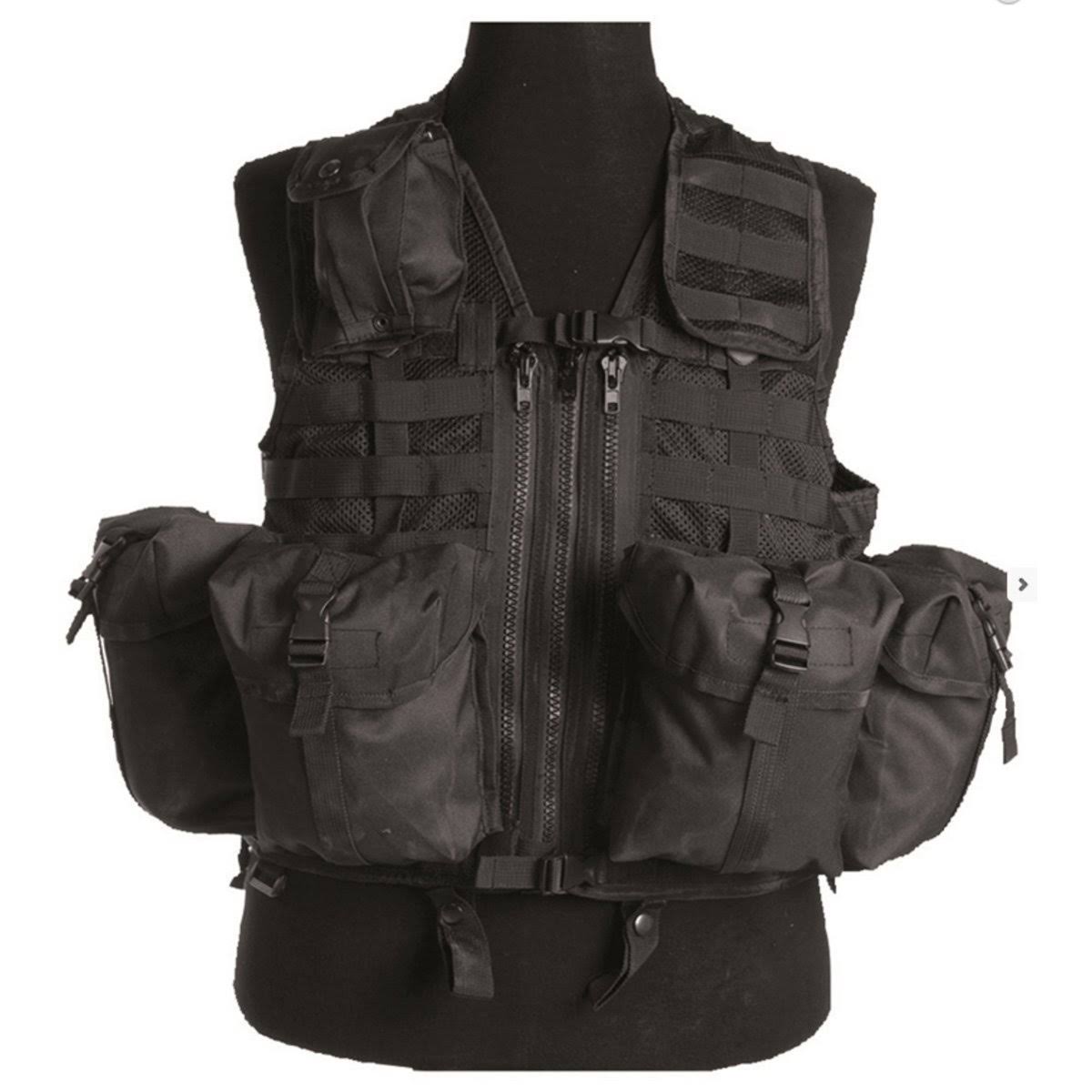 Black 8 Pouch Molle Tactical Vest P255011
