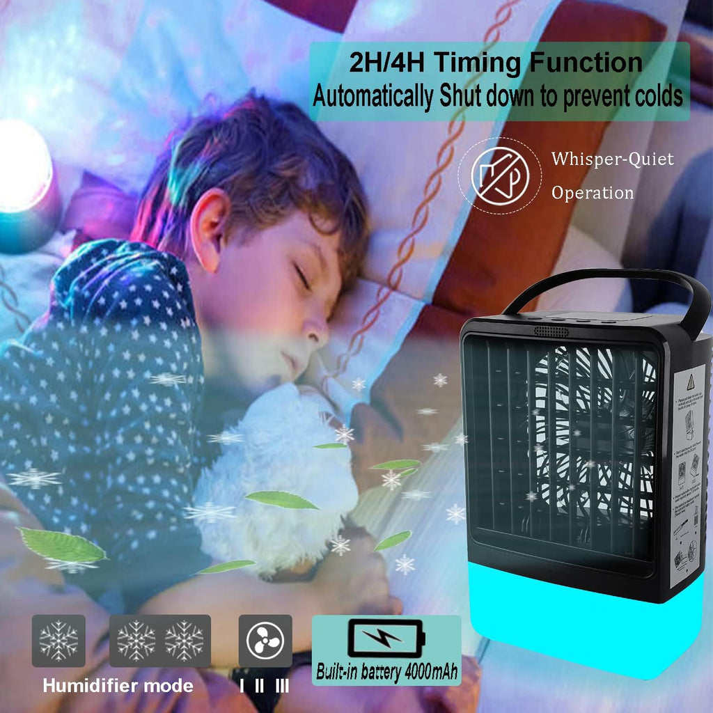 Portable Air Cooler Fan with 4000mAh Battery and Remote O5460