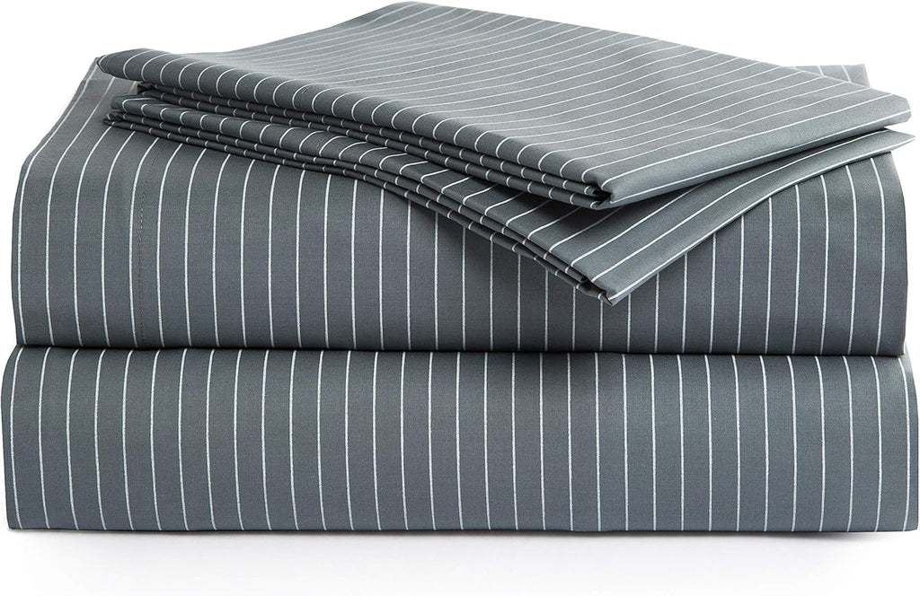 California King 100% Peruvian Pima Cotton Percale Bed Sheet Set O41487