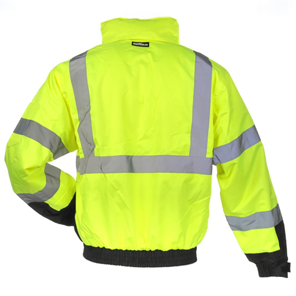 Class 3 Rip-Stop 3-in-1 Removeable Fleece-Lined Bomber Jacket - XL - Lime Green/Yellow & Black K3179