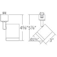 White 3 Light LED Track Kit W9423