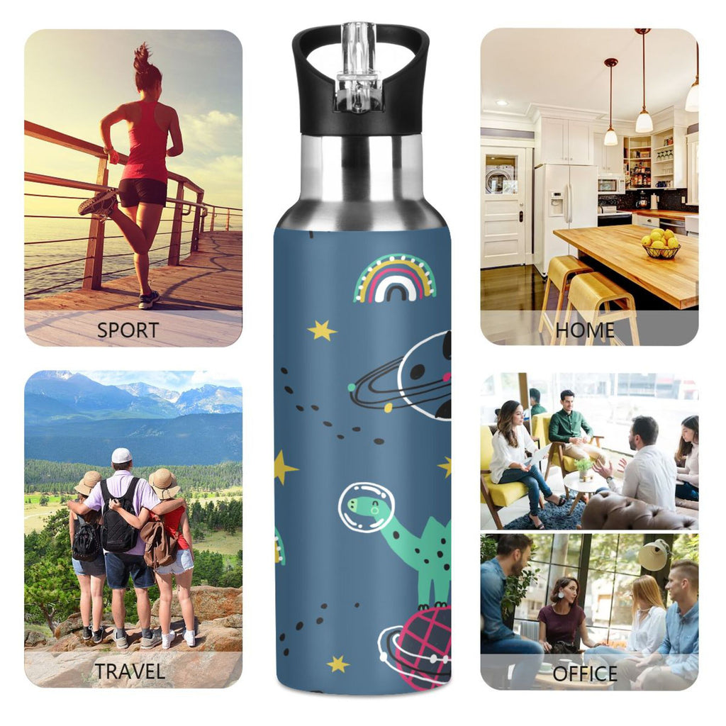 Stainless Steel Insulated Water Bottle with Straw Lid V191713
