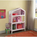 White & Pink Doll Cottage Bookcase O97008