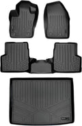 Black 2 Row & Cargo Floor Mat Liner Set for Jeep Renegade O8879