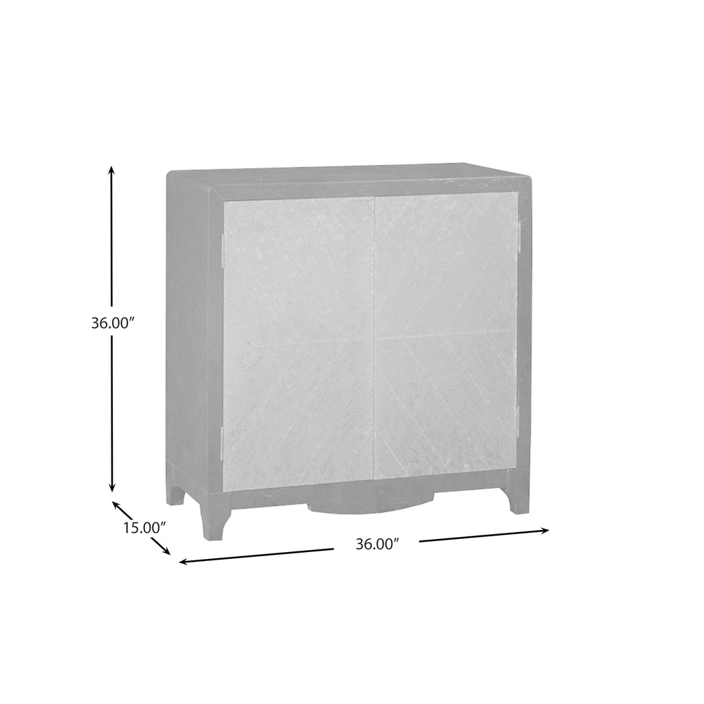Copper Chevron Door Bar Cabinet D744