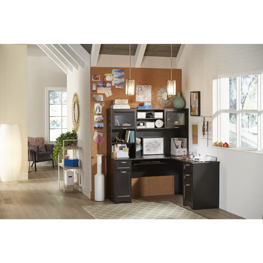 Espresso L-Shape Corner Desk Y40254