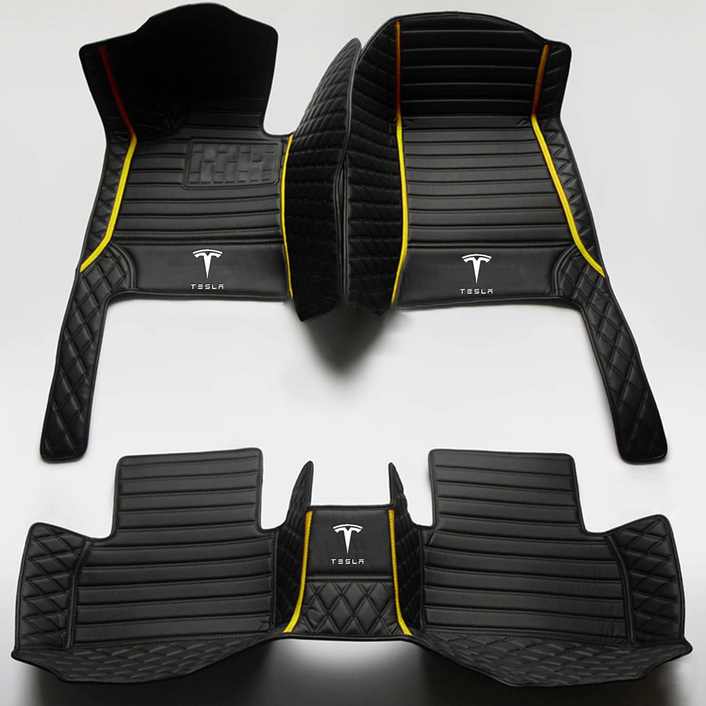 Waterproof Non-Slip All Weather Leather Car Floor Mat Pack of 2 Q443555