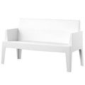 White Plastic Garden Bench Q868710
