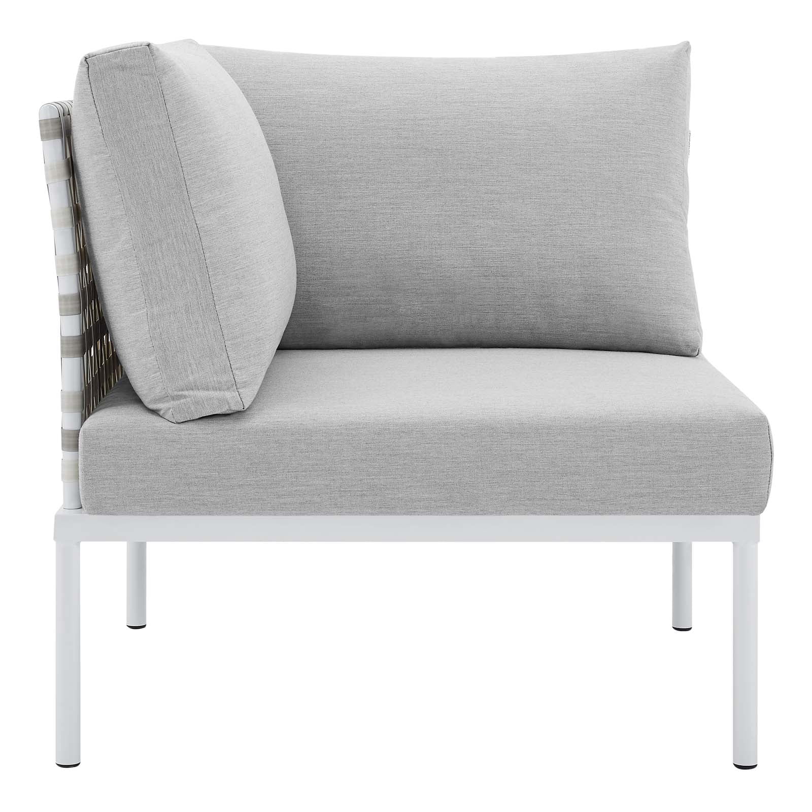 10-Piece Aluminum Outdoor Sectional Sofa Set in Taupe Gray L1796