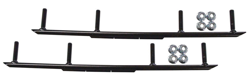 Red XT Snowmobile Skis with 6" Round Bars Complete Kit R9480