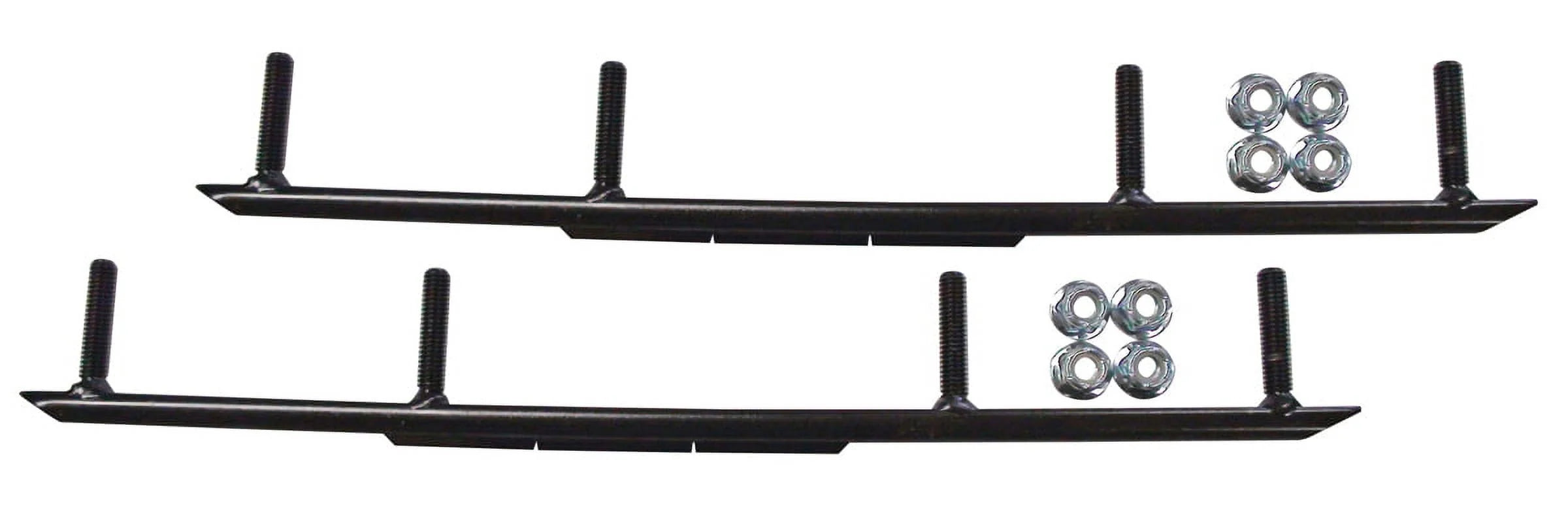 Red XT Snowmobile Skis with 6" Round Bars Complete Kit R9480