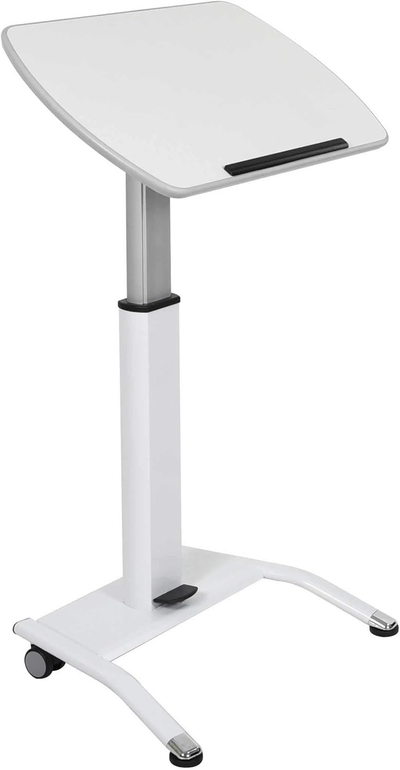 White Pneumatic Adjustable-Height Lectern K22207