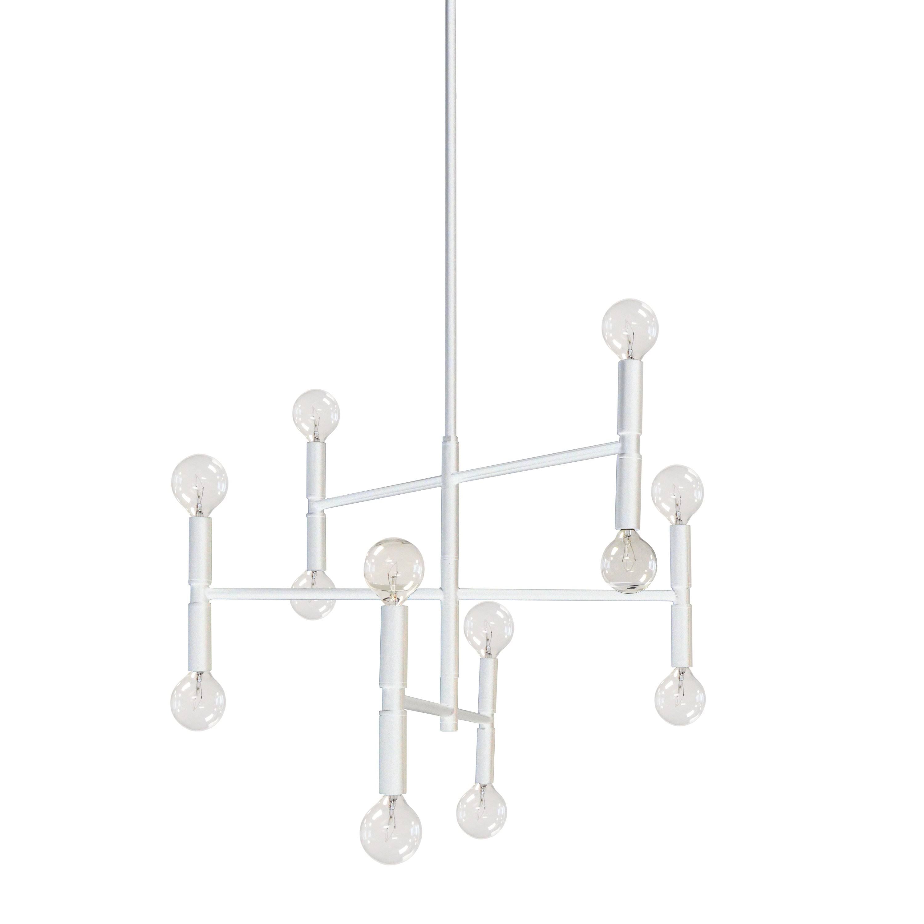 Matte White 12 Light Chandelier U245