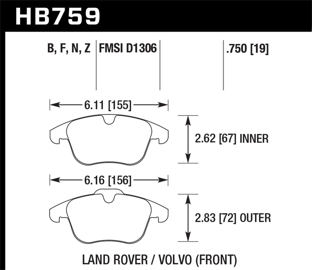 Hawk Performance HP Plus Brake Pads I7456
