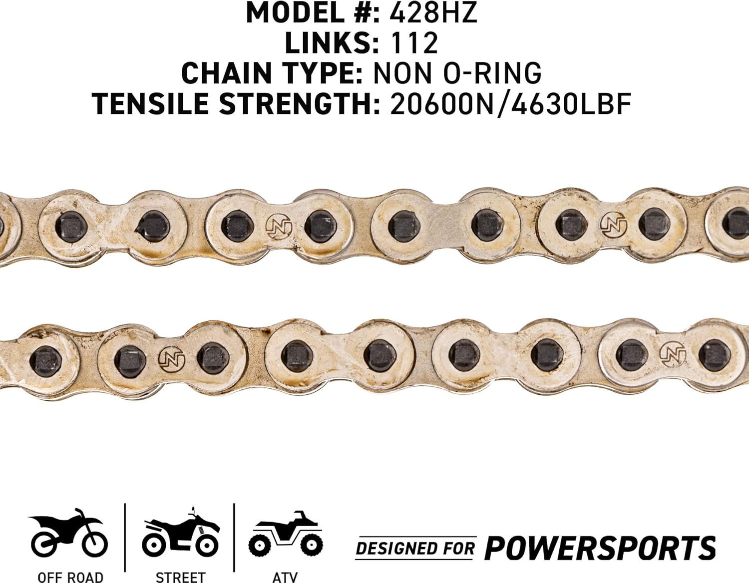 Drive Sprocket Chain Combo Front 16 Rear 45 Tooth 428HZ Standard 112 Links Pack of 2 Y1599