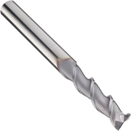 Carbide Square Nose End Mill, TiCN Finish, 45 Degree Helix, 2 Flutes Y136