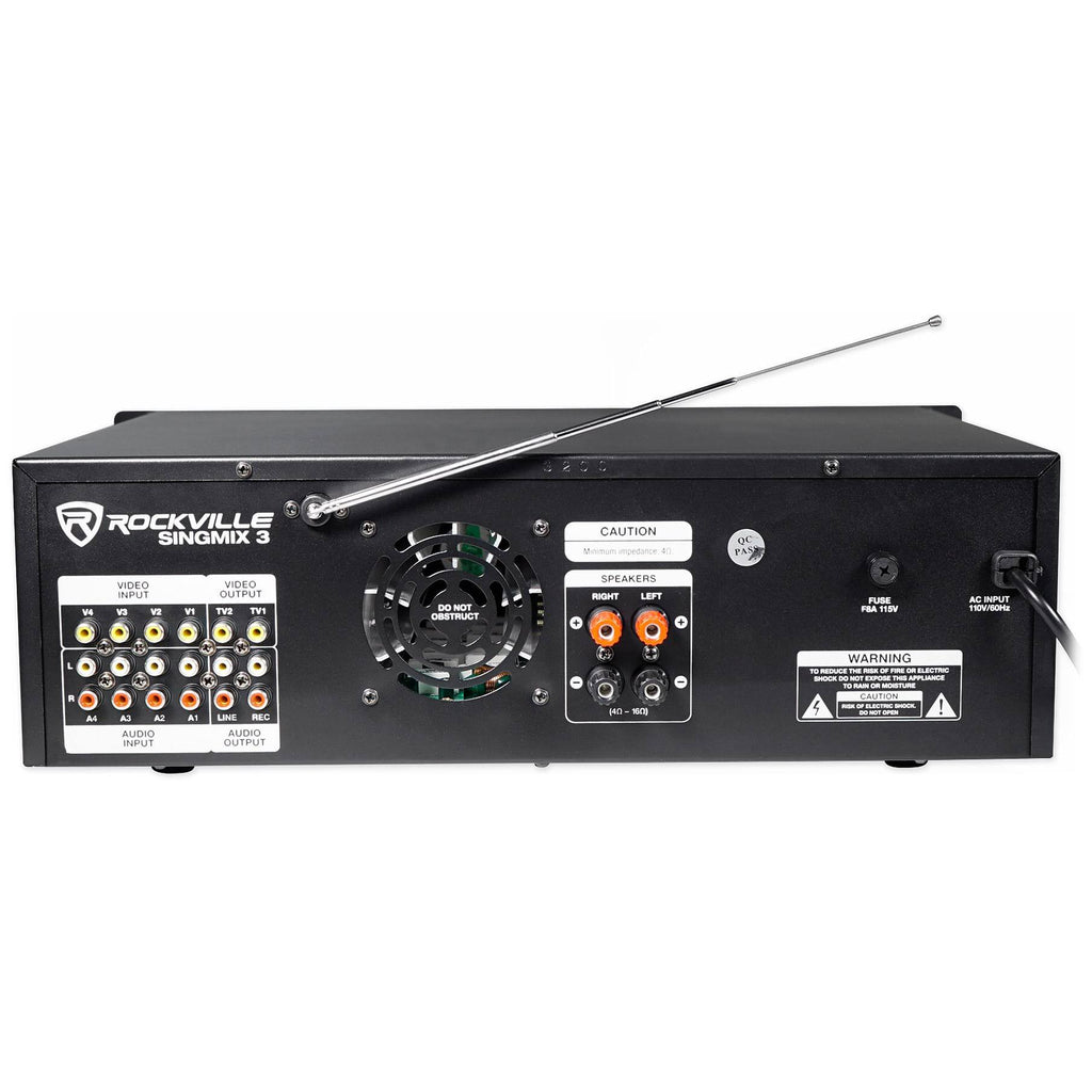 12x22 Karaoke Vocal Speakers with Bluetooth Amplifier Mixer I78478