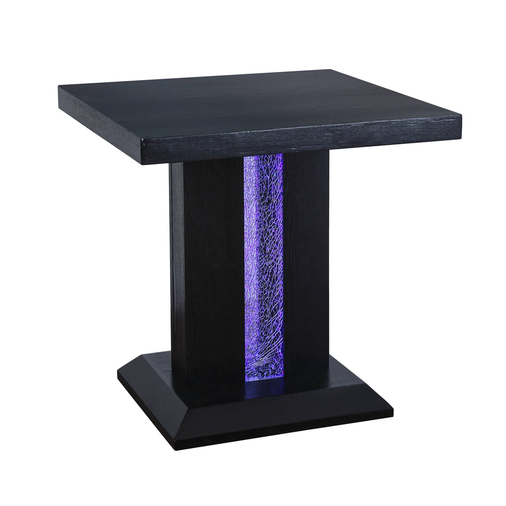 Black LED End Table E70363
