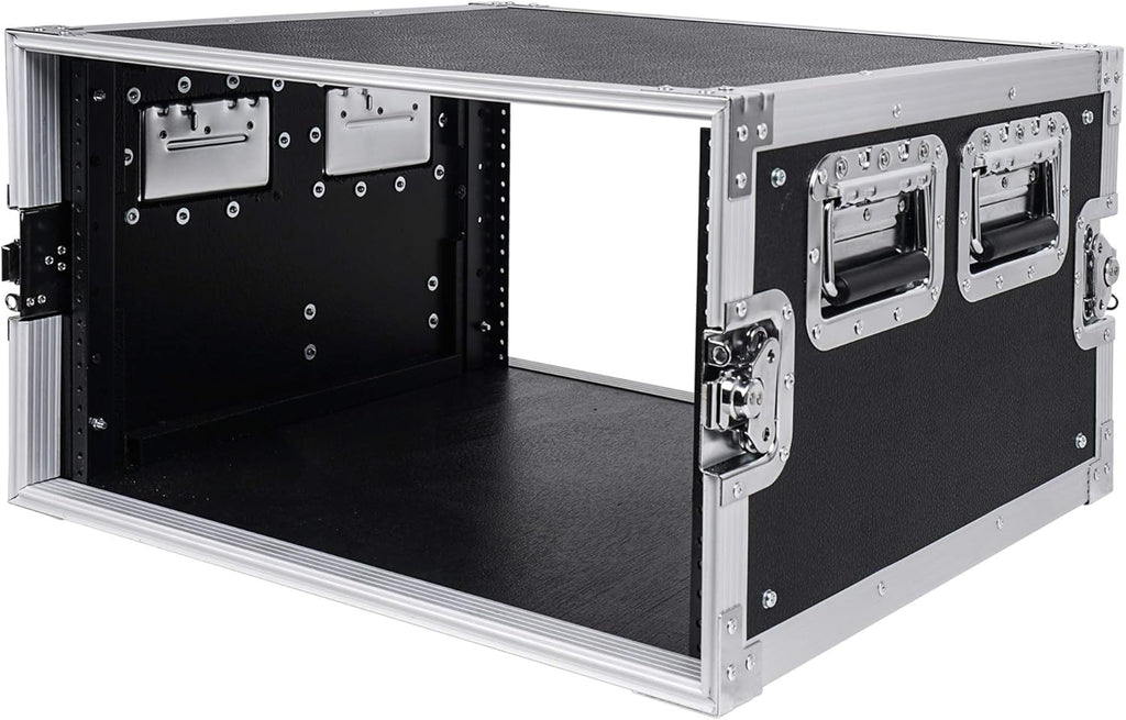 6U PA/DJ Rack Case with 17" Depth Plywood Metal Ball Corners N689466