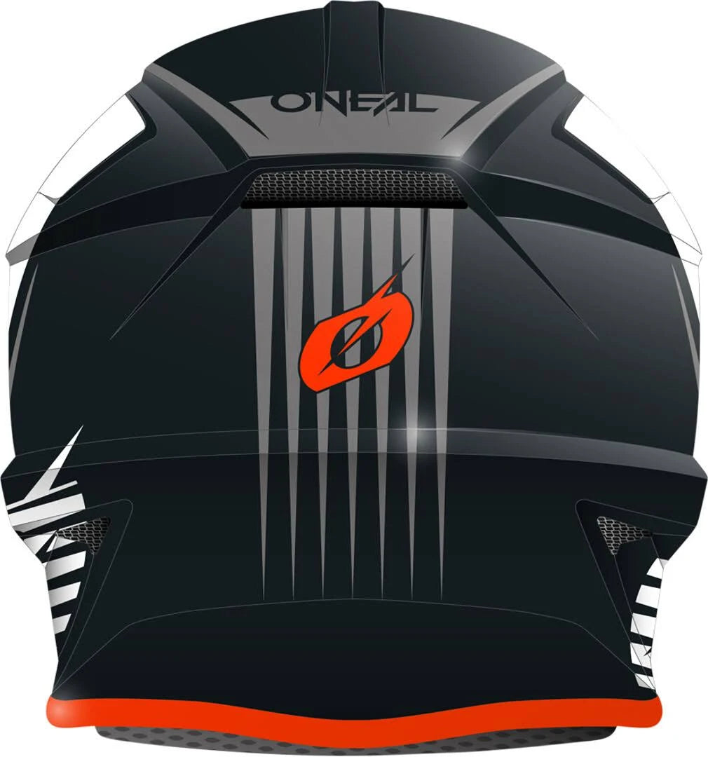 Black/Orange/White Cross Helmet M695