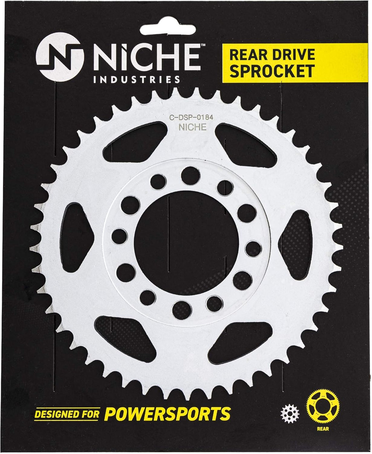 Drive Sprocket Chain Combo Front 16 Rear 45 Tooth 428HZ Standard 112 Links Pack of 2 Y1599