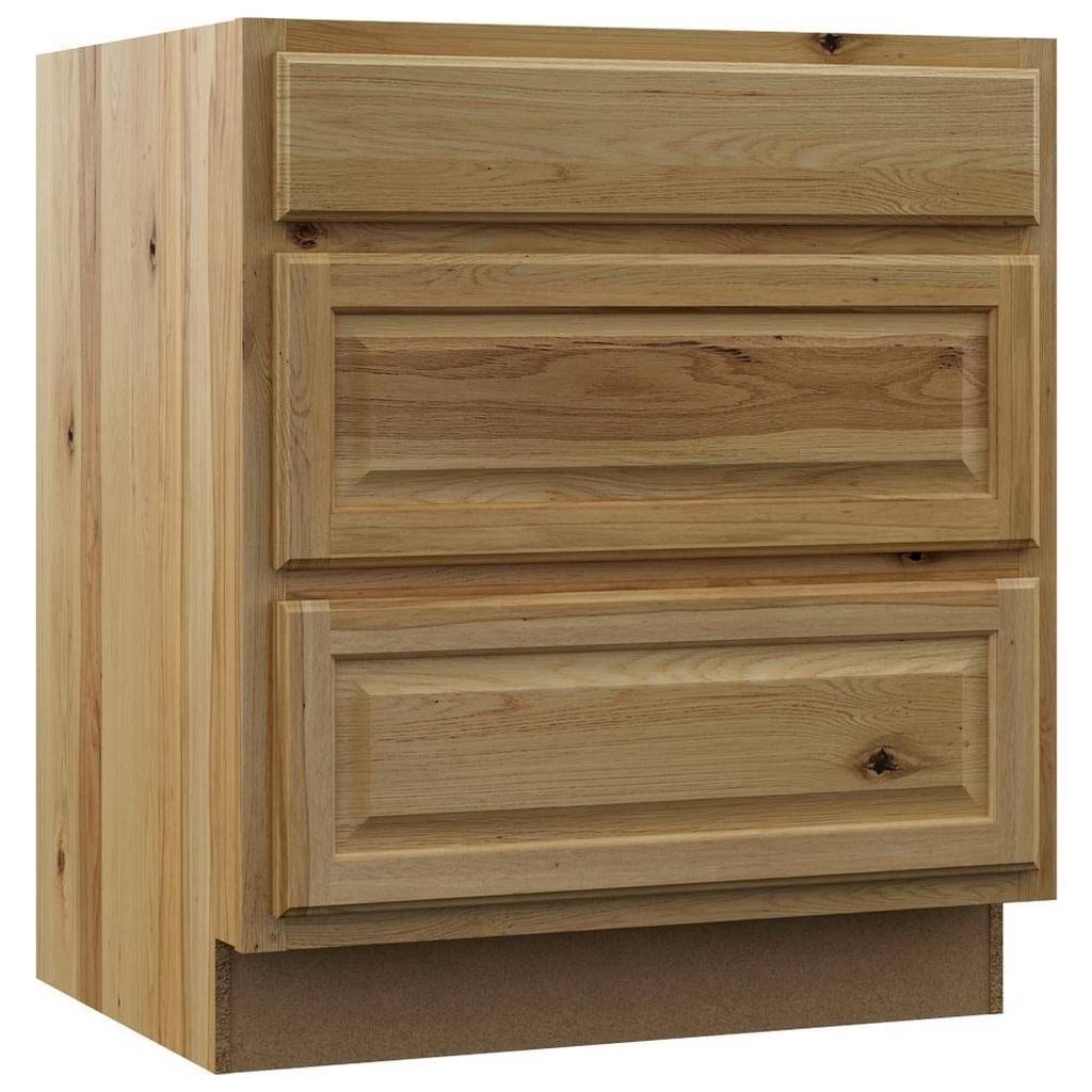 Natural Hickory Pots and Pans Drawer Base Kitchen Cabinet Y5306