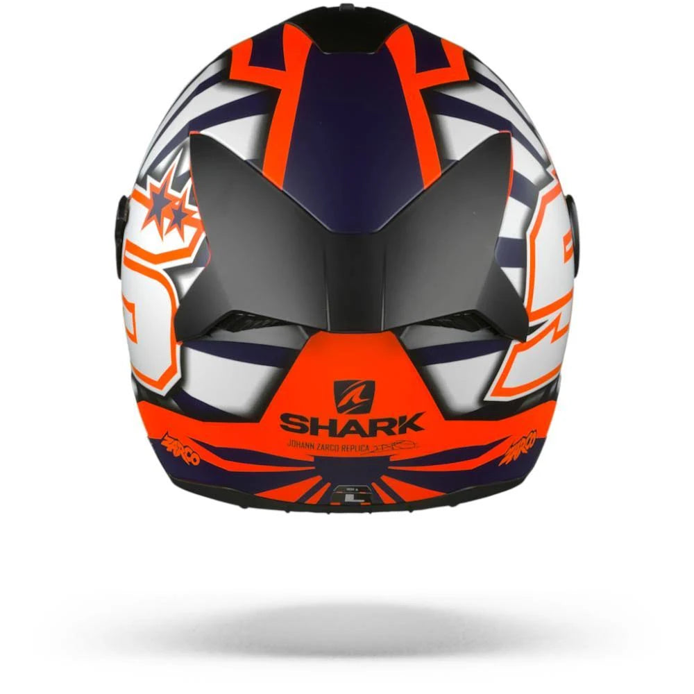 Orange White Blue Mat Motorcycle Helmet T78325