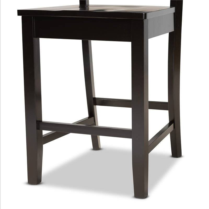 Transitional Dark Brown Finished Wood 5-Piece Pub Set K124842